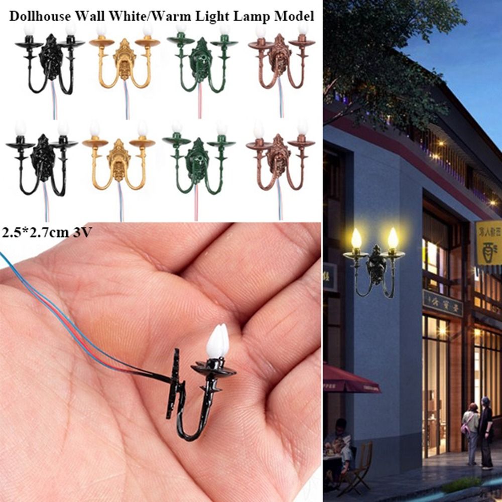 Kids Outdoor Cubby House - 2.5*2.7cm Dollhouse Wall Lamp 3V Doll
