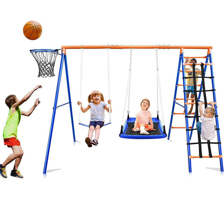 3-in-1 Kids Swing Slide Climbi - đánh giá và giá Kids Outdoor Swing Set With Slide