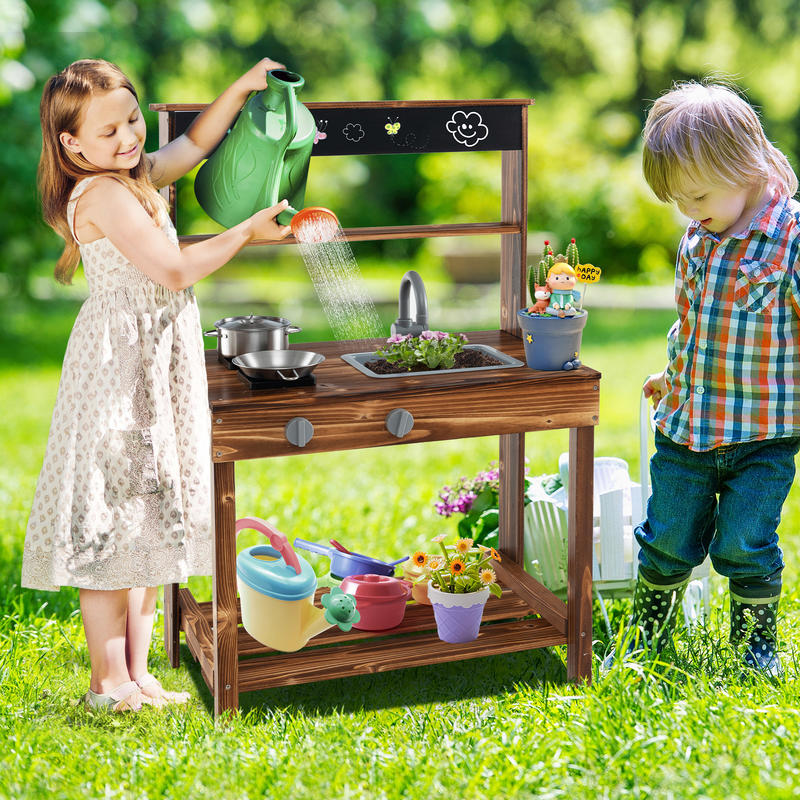 Outdoor Mud Kitchen for Kids w - đánh giá và giá Kids Outdoor Sink