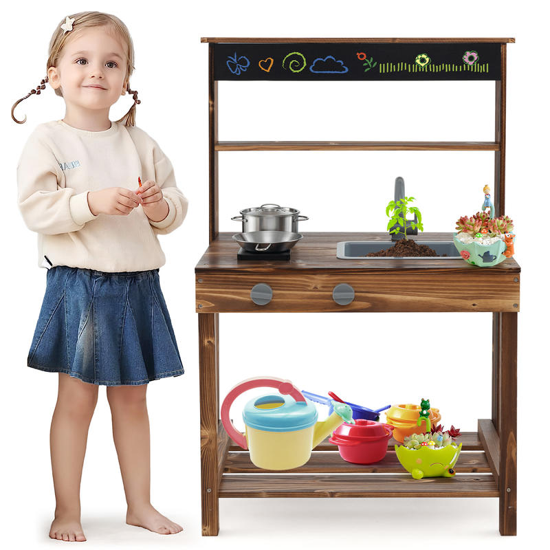 Outdoor Mud Kitchen for Kids w - đánh giá và giá Kids Outdoor Sink