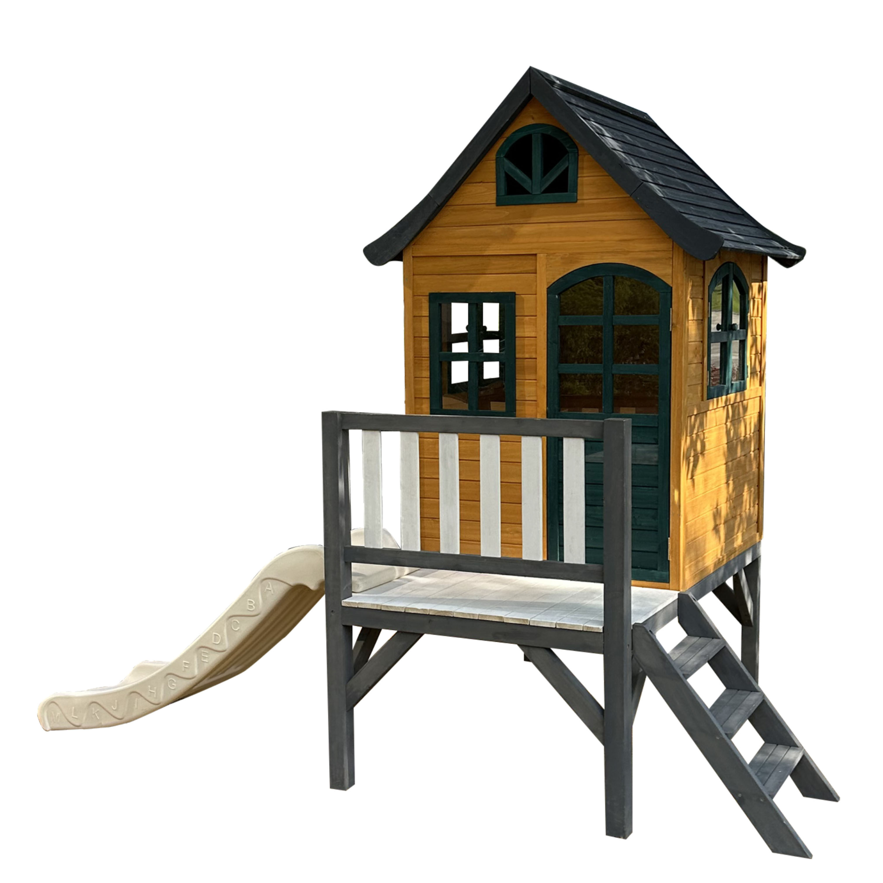 Outdoor large slide kids woode - đánh giá và giá Kids Outdoor Treehouse