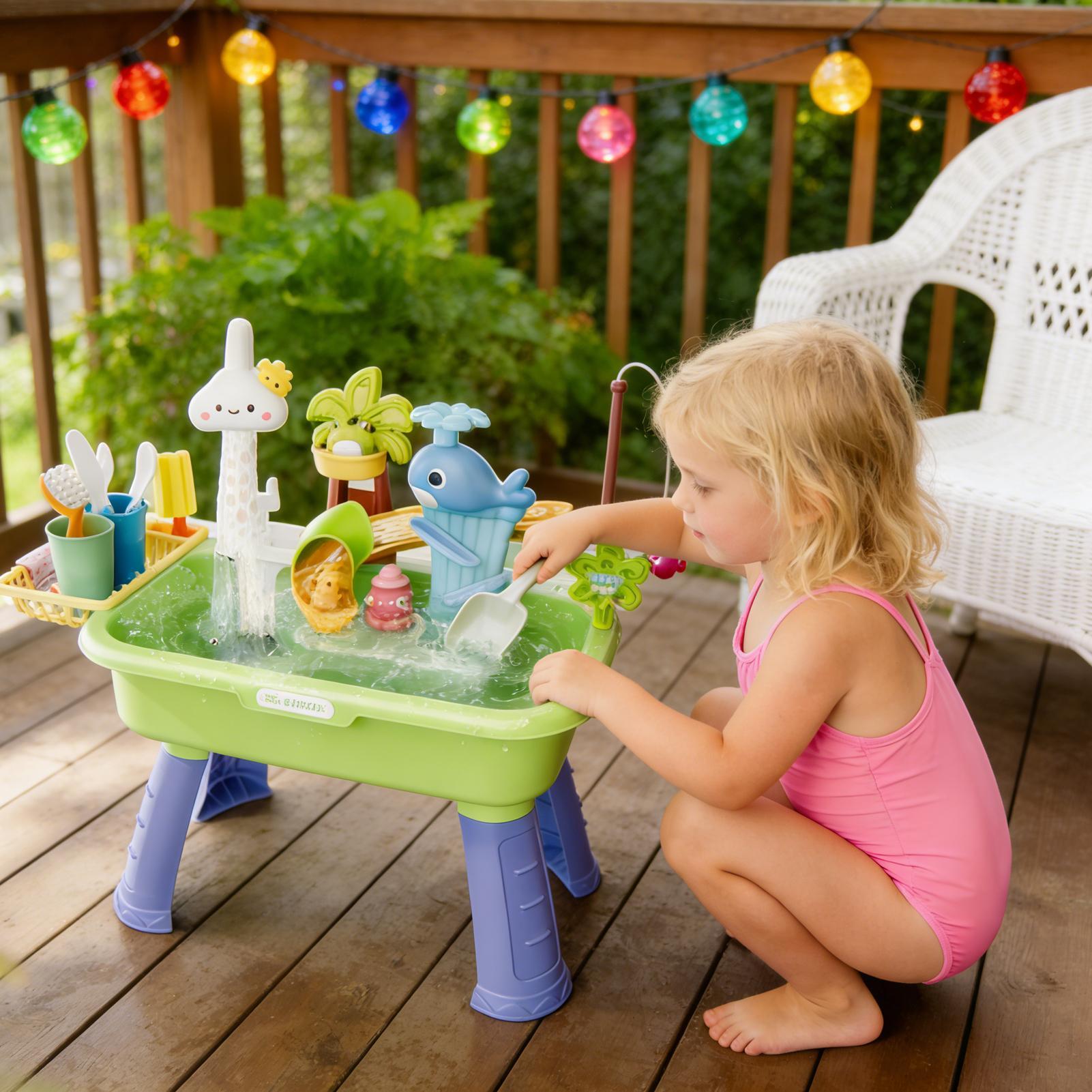 Water Play Table Kitchen Play  - đánh giá và giá Kids Outdoor Sink