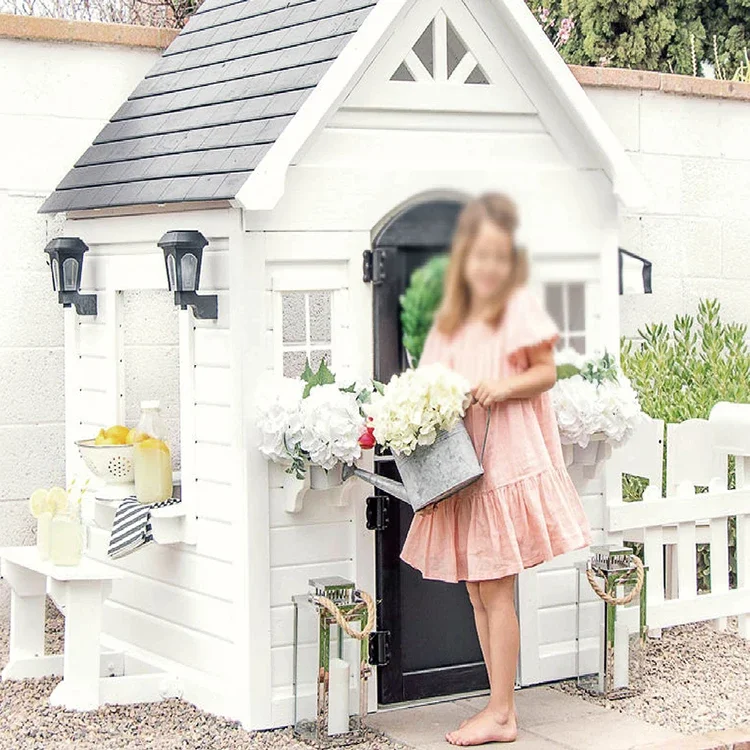 Simple Play house with fence M - đánh giá và giá Kids Outdoor Cubby House