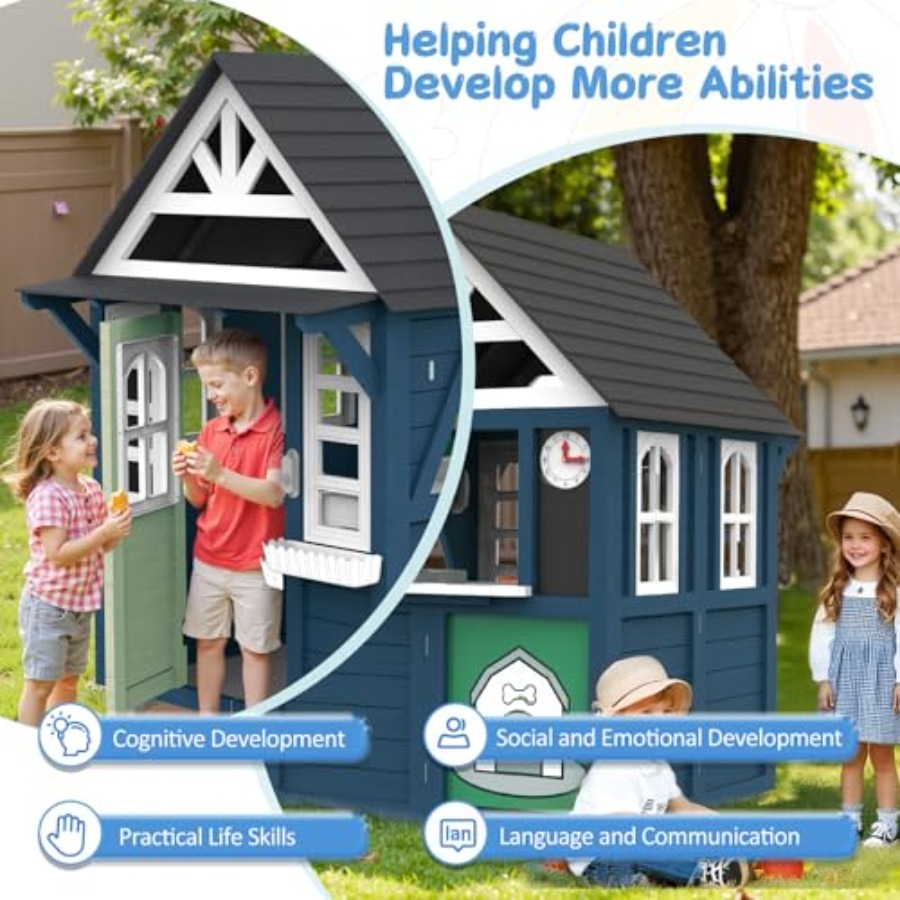 Outdoor kids playhouse: wooden - đánh giá và giá Kids Outdoor Sink