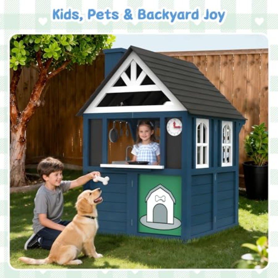Outdoor kids playhouse: wooden - đánh giá và giá Kids Outdoor Sink