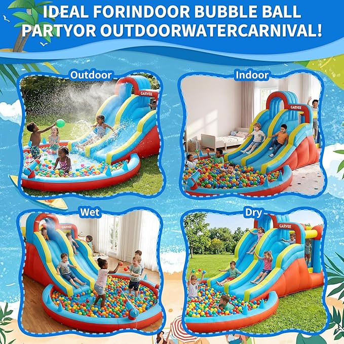 All-Season 8-in-1 Inflatable W - đánh giá và giá Kids Outdoor Inflatable Water Slide