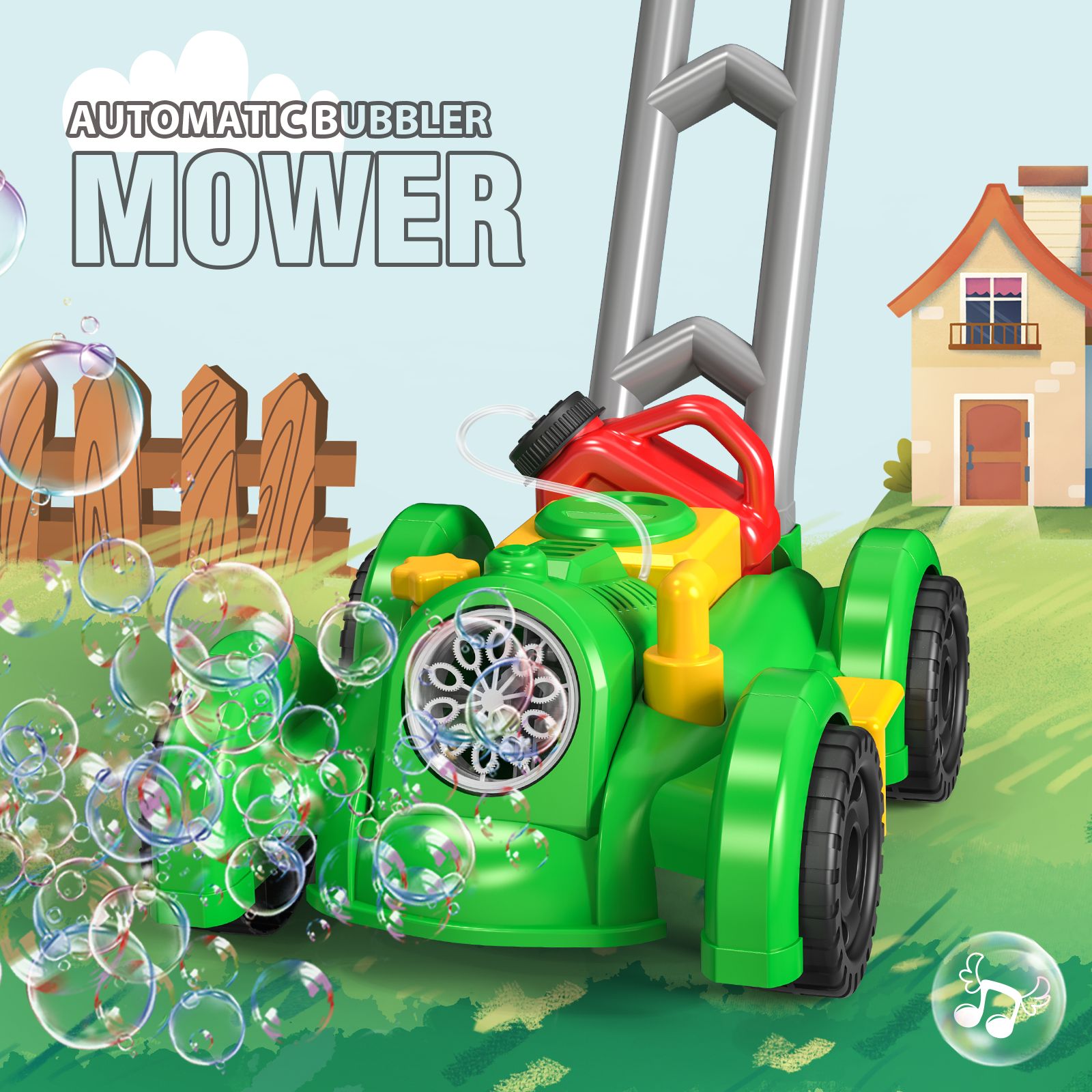 Trolley Bubble Machine Gun Car - đánh giá và giá Kids Outdoor Lawn Mower