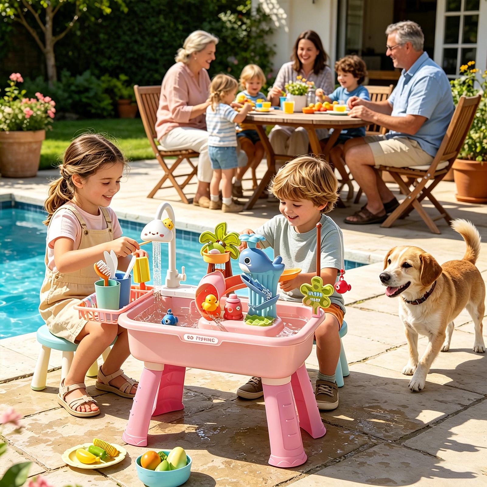 Kids Water Table with Pump, Se - đánh giá và giá Kids Outdoor Sink