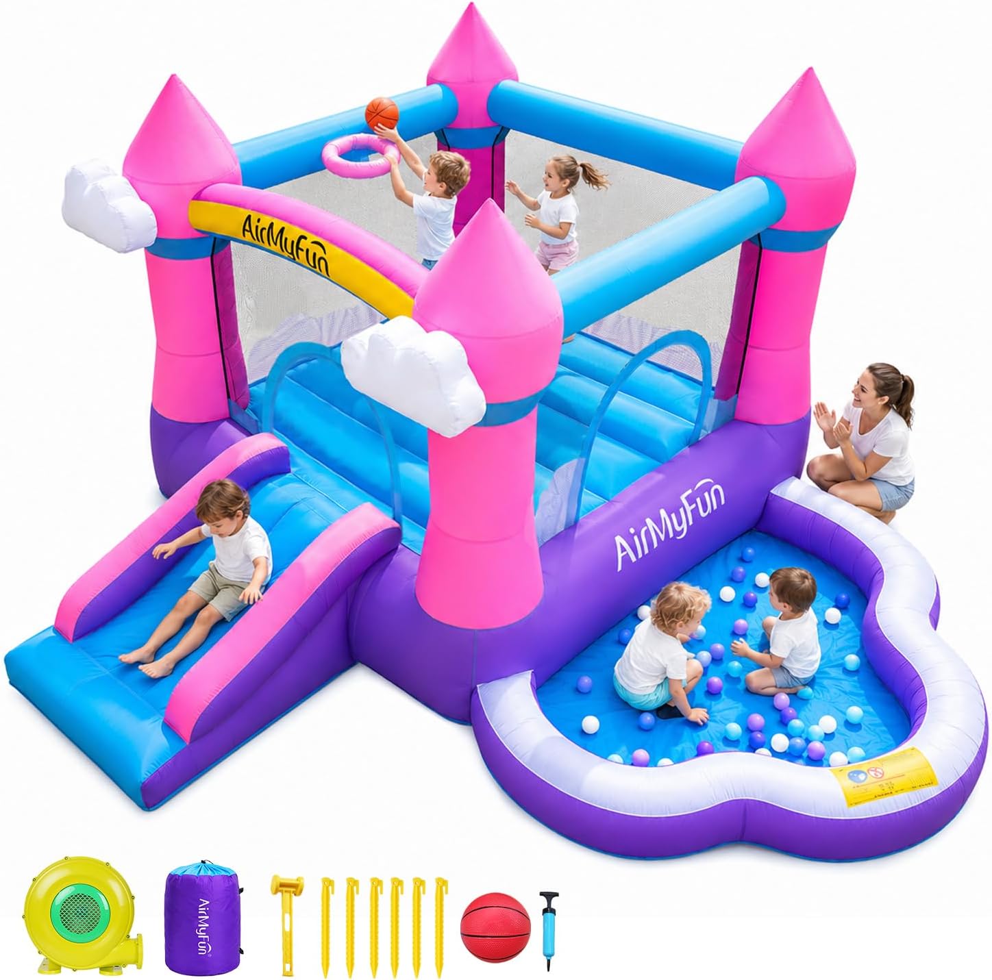 Pink Indoor/Outdoor Inflatable - đánh giá và giá Kids Outdoor Inflatable Water Slide