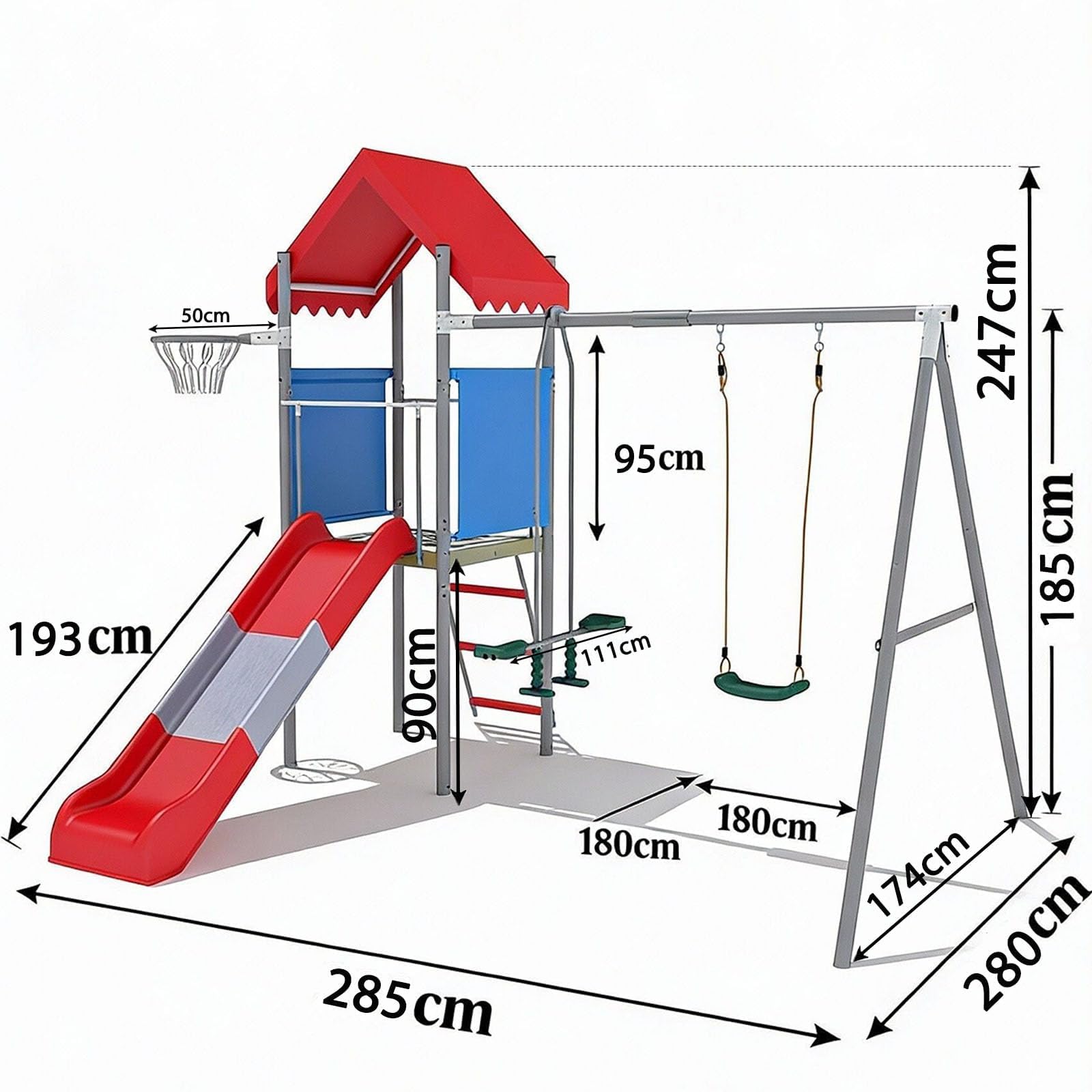 5-in-1 Metal Swing Set With Sl - đánh giá và giá Kids Outdoor Swing Set With Slide