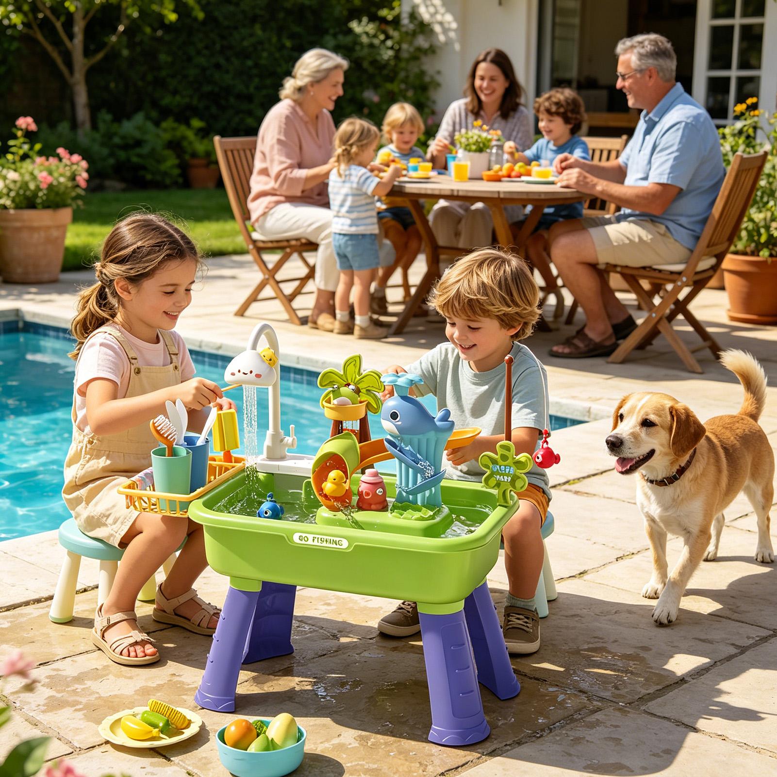 Water Table For Kids With Pump - đánh giá và giá Kids Outdoor Sink