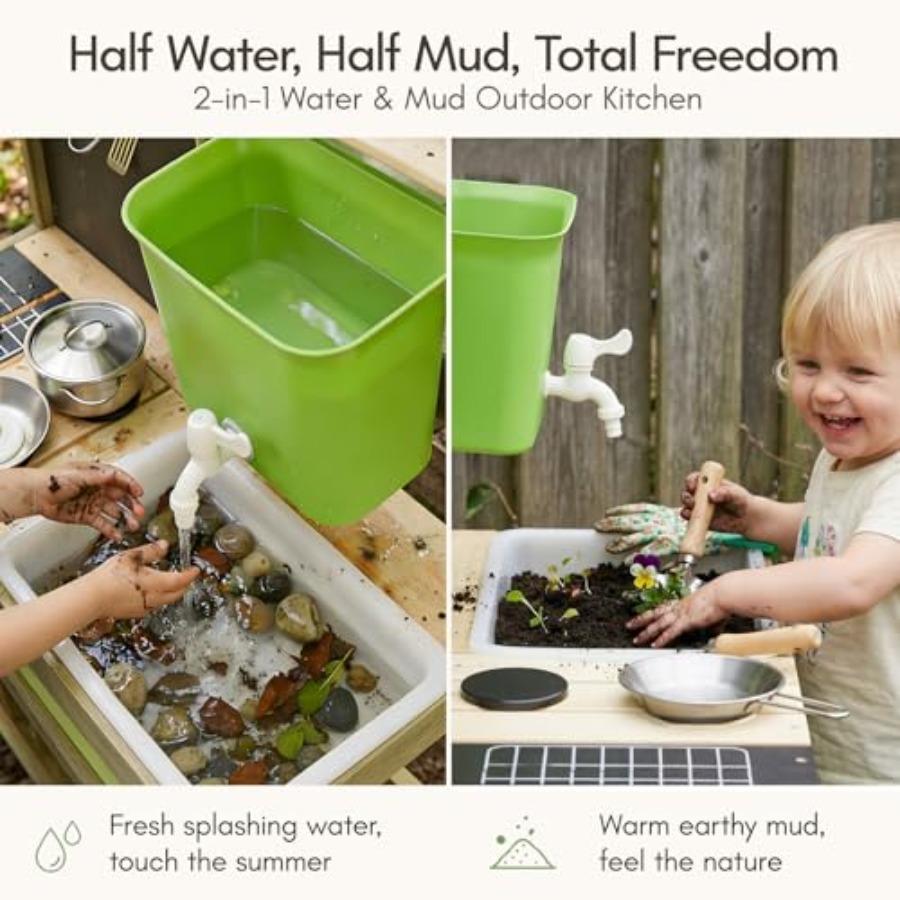 Outdoor mud kitchen for kids:  - đánh giá và giá Kids Outdoor Sink