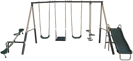 view Outdoor Play Kids Metal B - đánh giá và giá Kids Outdoor Swing Set With Slide