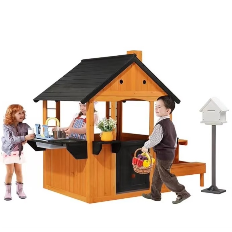 Kids Wooden Playhouse for Outd - đánh giá và giá Kids Outdoor Sink