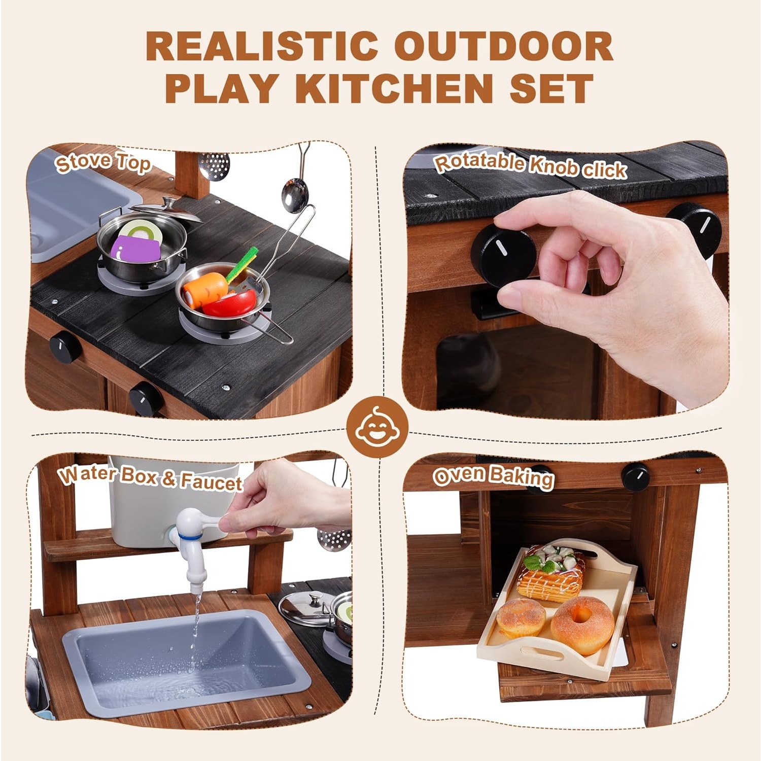 Outdoor Mud Kitchen Toy for Ki - đánh giá và giá Kids Outdoor Sink