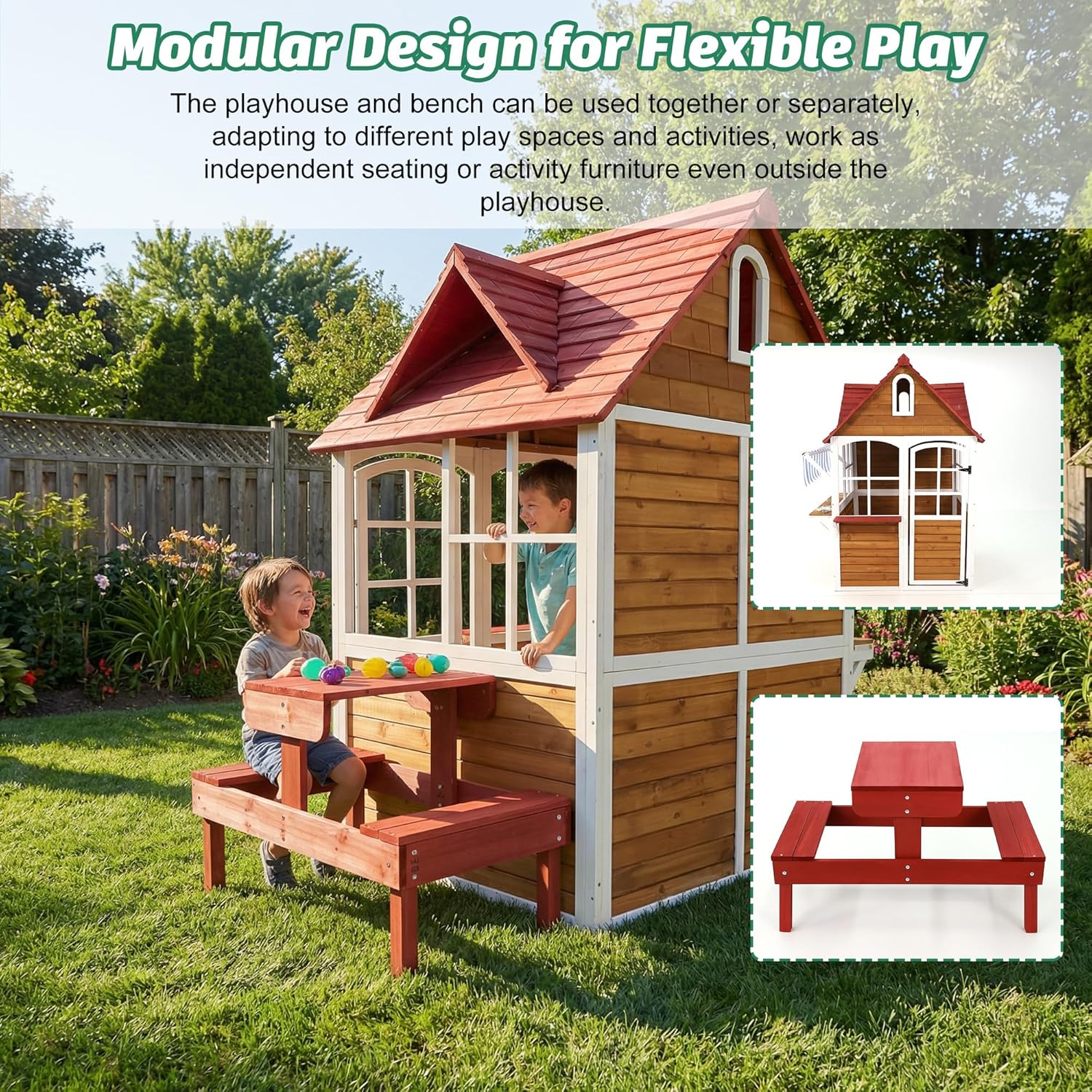 #Outdoor Wooden Kids Playhouse - đánh giá và giá Kids Outdoor Sink