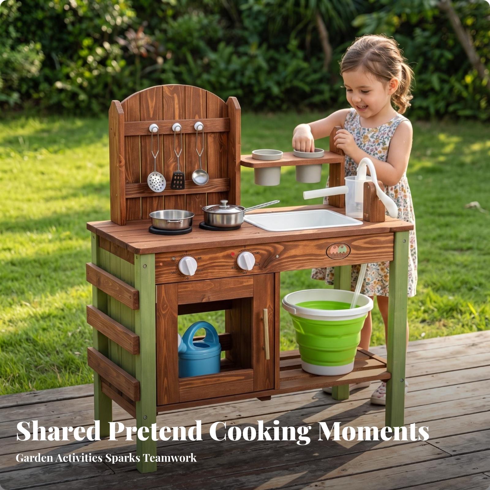 Kids Play Kitchen Outdoor Wood - đánh giá và giá Kids Outdoor Sink