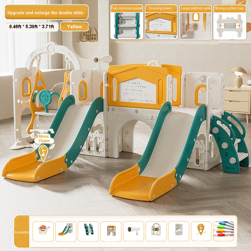 Double Slide Set Toddlers Indo - đánh giá và giá Kids Outdoor Swing Set With Slide