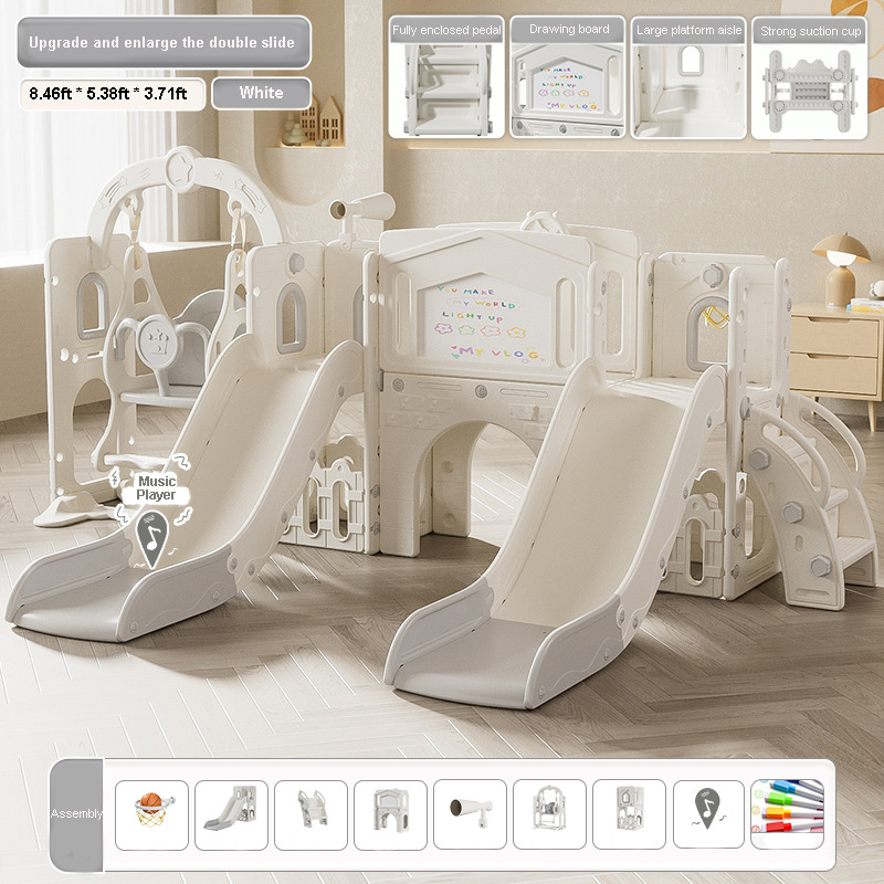 Double Slide Set Toddlers Indo - đánh giá và giá Kids Outdoor Swing Set With Slide